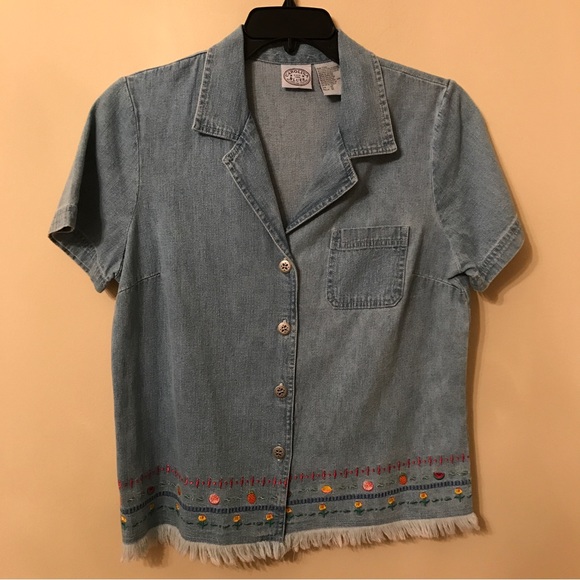 Vintage Carolina Blues Blue Jean Shirt - Picture 1 of 3